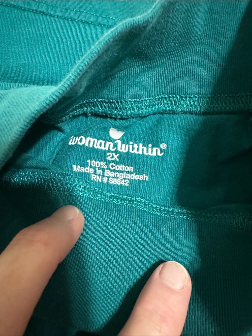 Mock Turtleneck Tops in Teal, Magenta & Green by Woman Within Size 2X. - Picture 3 of 12